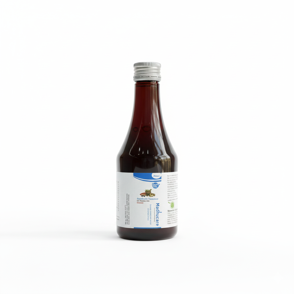 Madhucare Ayurvedic Diabetic Syrup - Natural Sugar Control & Immunity Support (200ml, Sugar-Free)