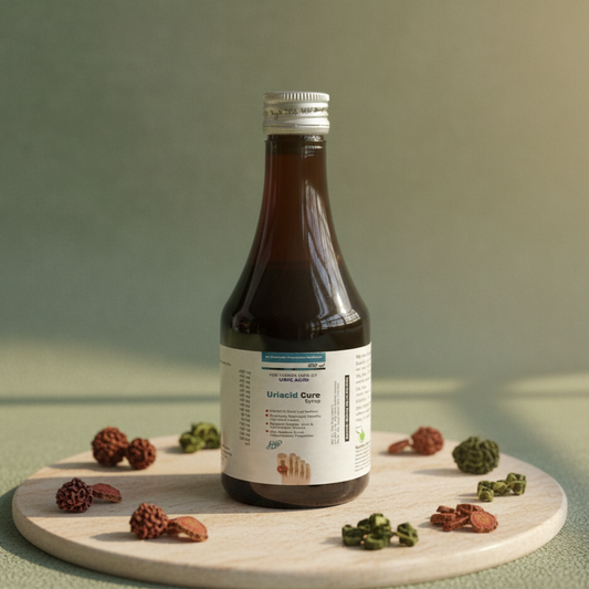 Uriacid Cure Syrup - Ayurvedic Uric Acid Control & Gout Relief Formula (Sugar-Free)