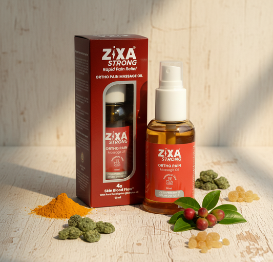 Zixa Strong Ortho Pain Massage Oil - Ayurvedic Relief for Joint, Muscle & Back Pain (90 ml)