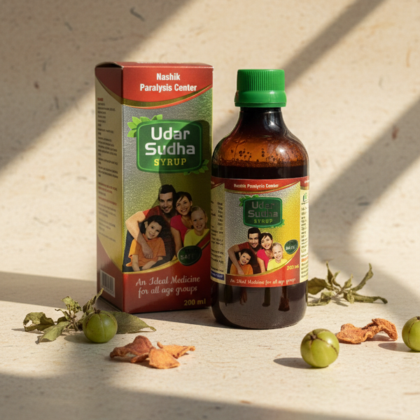 Udar Sudha Syrup – Ayurvedic Digestive Tonic for Gas, Acidity & Indigestion Relief