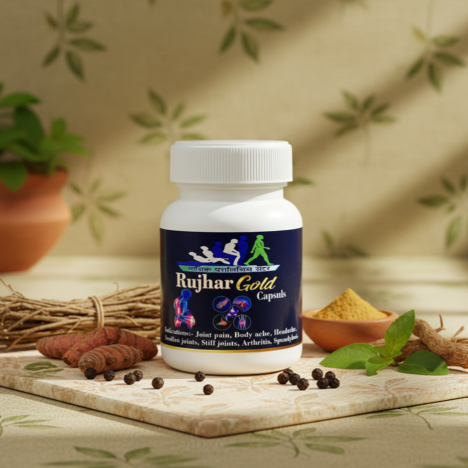 Rujhar Gold Capsules - Ayurvedic Joint Pain & Arthritis Relief Formula