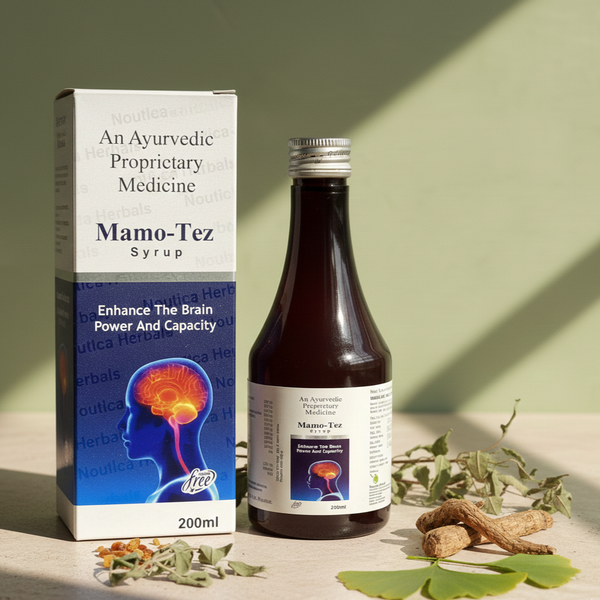 Mamo-Tez Syrup - Ayurvedic Brain Tonic for Memory, Focus & Mental Performance (200ml)