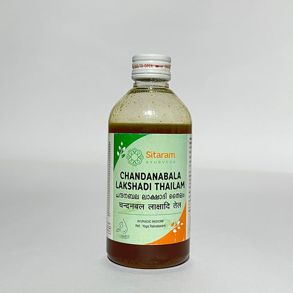 Chandanabala Lakshadi Thailam - Ayurvedic Cooling Oil for Skin, Body & Joint Wellness (Sitaram Ayurveda)