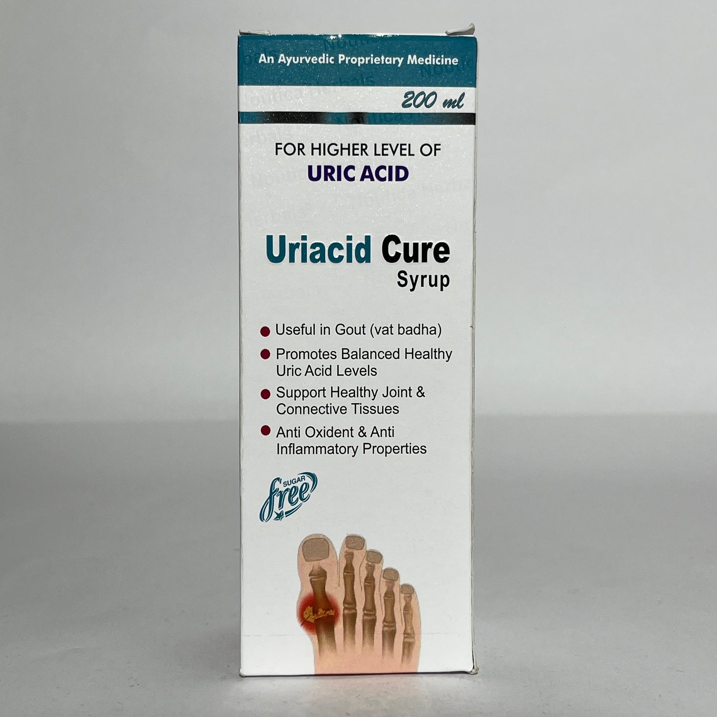 Uriacid Cure Syrup - Ayurvedic Uric Acid Control & Gout Relief Formula (Sugar-Free)