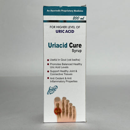 Uriacid Cure Syrup - Ayurvedic Uric Acid Control & Gout Relief Formula (Sugar-Free)