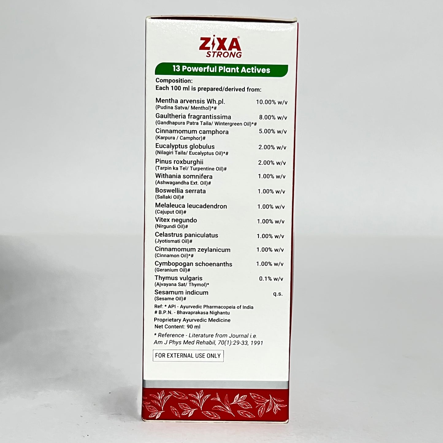 Zixa Strong Ortho Pain Massage Oil - Ayurvedic Relief for Joint, Muscle & Back Pain (90 ml)