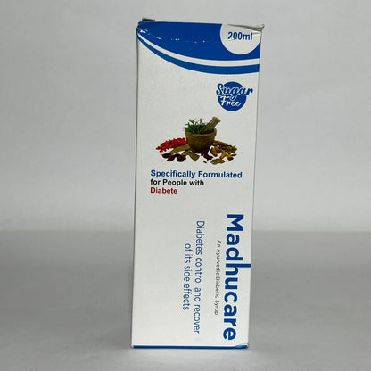 Madhucare Ayurvedic Diabetic Syrup - Natural Sugar Control & Immunity Support (200ml, Sugar-Free)