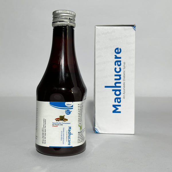Madhucare Ayurvedic Diabetic Syrup - Natural Sugar Control & Immunity Support (200ml, Sugar-Free)