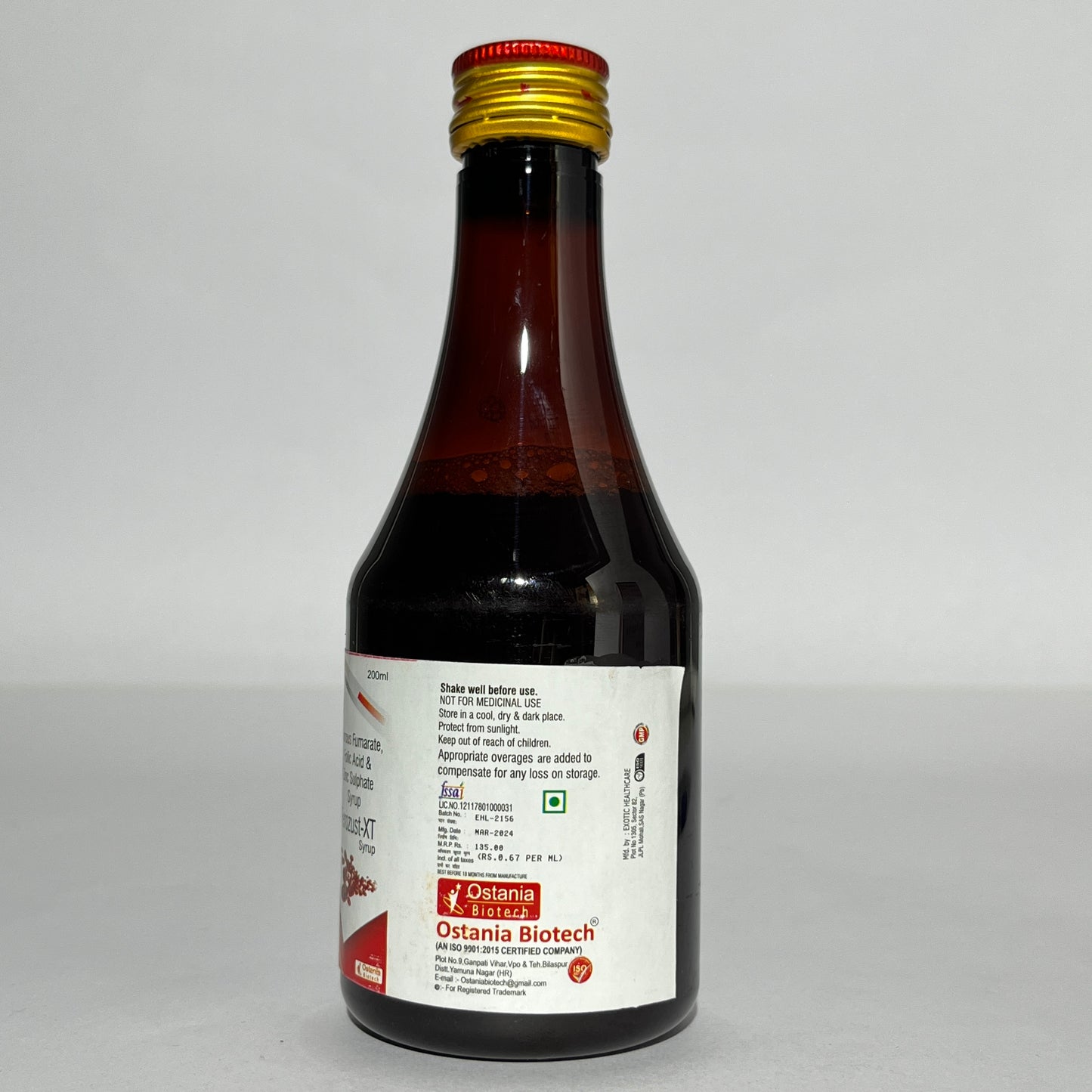 Ferozust-XT Syrup - Iron, Folic Acid & Zinc Supplement for Anemia & Fatigue (200ml)