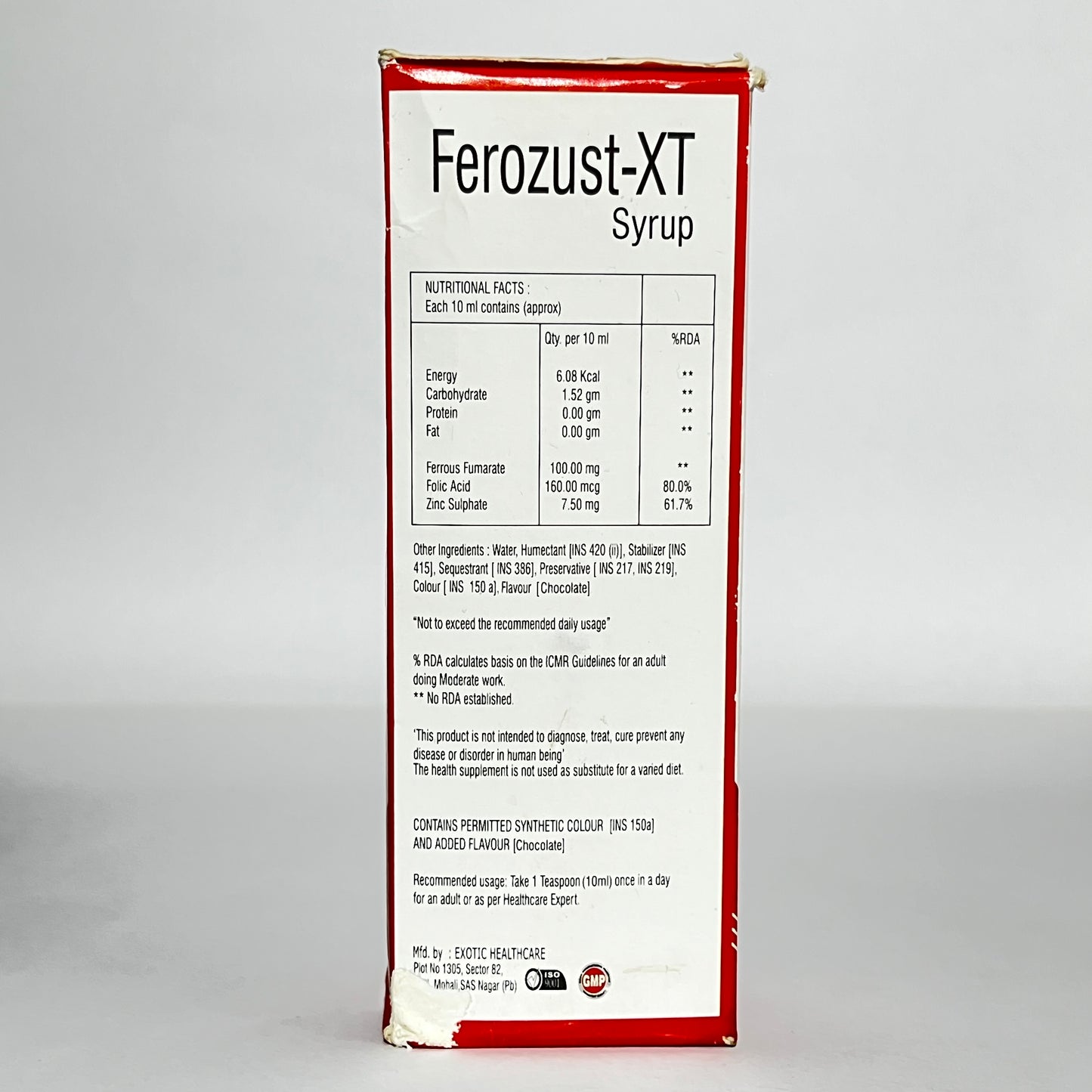 Ferozust-XT Syrup - Iron, Folic Acid & Zinc Supplement for Anemia & Fatigue (200ml)